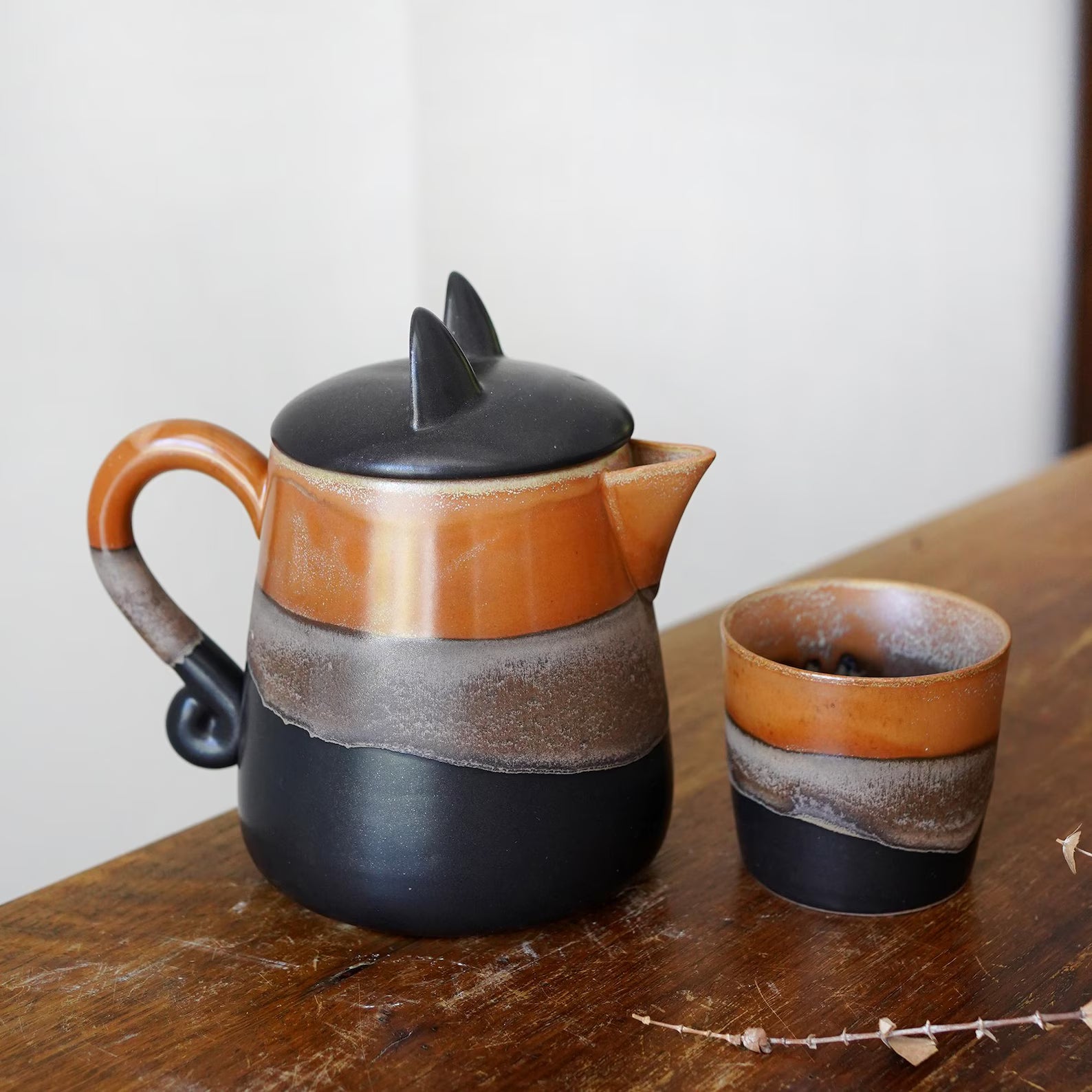 Large 31oz / Family Size Dripper with Jug,Black Ceramic Pour Over ,Pour Over Coffee Maker Set,Gift for Coffee Lovers,Christmas gift